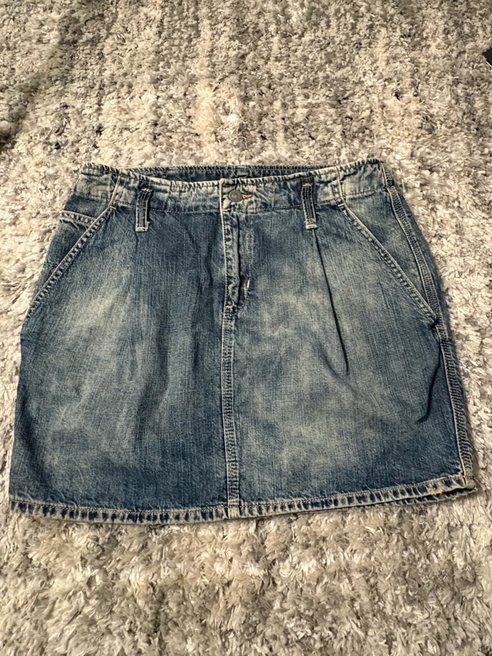 Ralph Lauren Denim Mini Skirt in Faded Blue